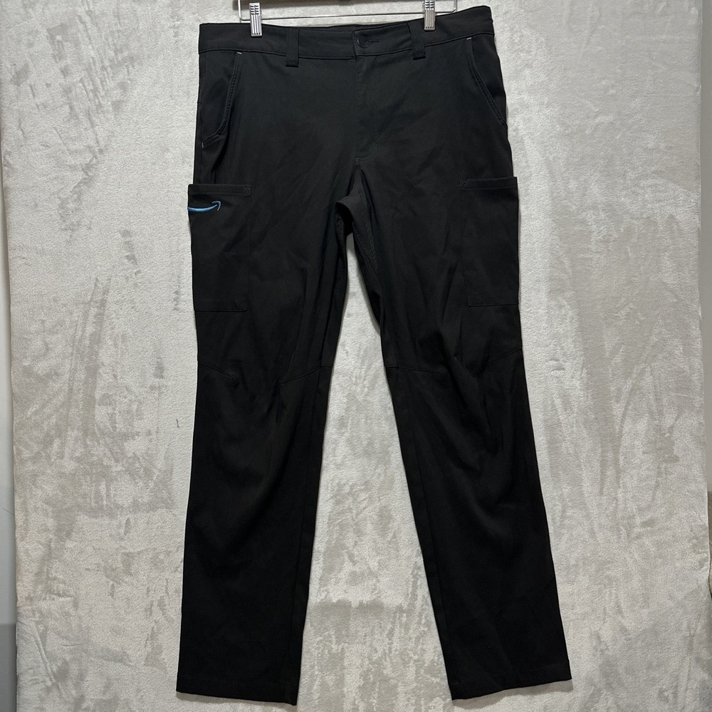 Luly Yang Cargo Uniform Pants Mens Size M 32-34 Black Straight Leg Pockets